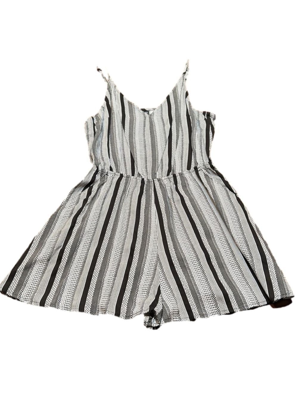 H&M DIVIDED Black & White Print Romper Size 8
